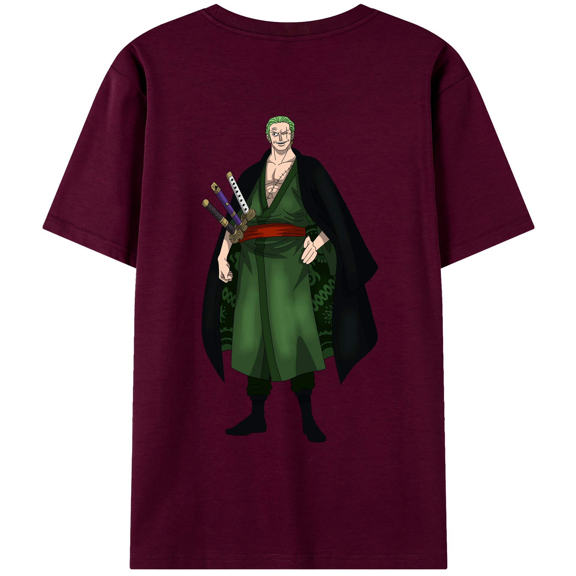 ワンピース ロロノア・ゾロ ONE PIECE Roronoa Zoro レディース半袖Tシャツ(バックプリント)